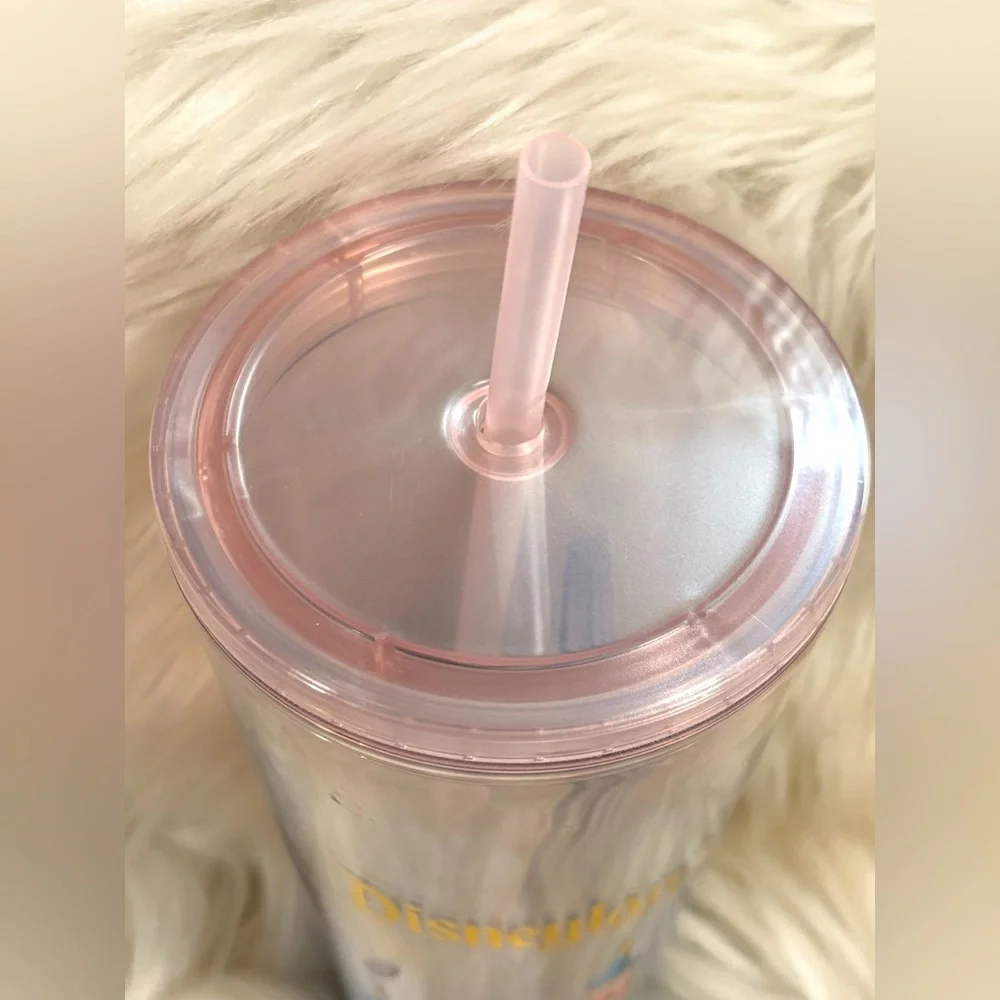 DISNEY WALT DISNEY WORLD CINDERELLA CASTLE STARBUCKS TUMBLER WITH STRAW NEW